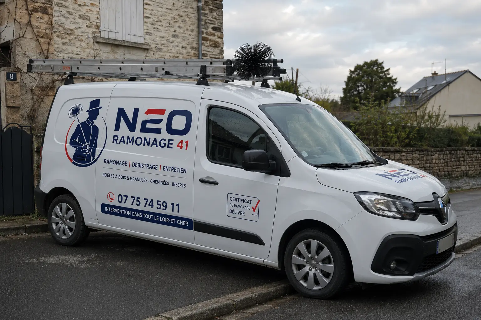 Camion Neo Ramonage 41 en intervention dans le Loir-et-Cher